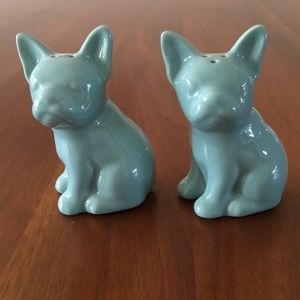 French Bulldog Salt & Pepper Shakers Teal